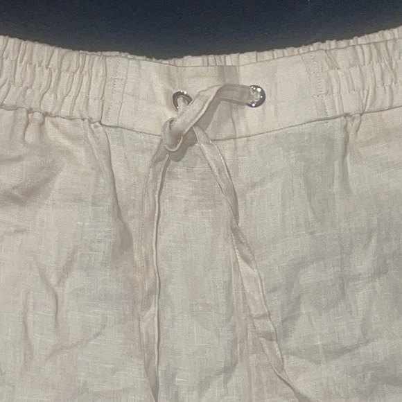 New Guess Marciano Darby Linen Pants Wide Leg Drawstring M - Picture 8 of 10